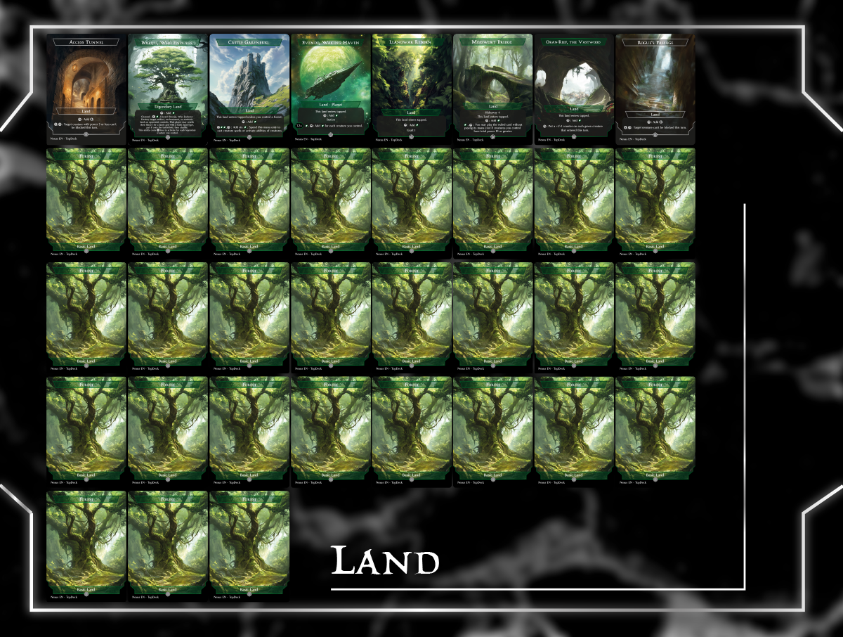 Shroofus Spring Saprolings Commander mtg proxy deck custom magic card lands token alter full deck list edh cedh dual land fetch