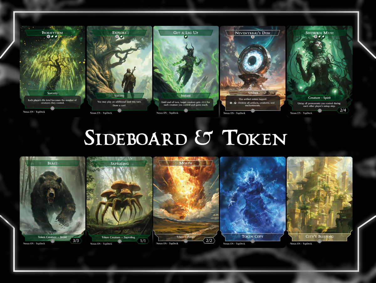 Shroofus Spring Saprolings Commander mtg proxy deck custom magic card lands token alter full deck list edh cedh dual land fetch