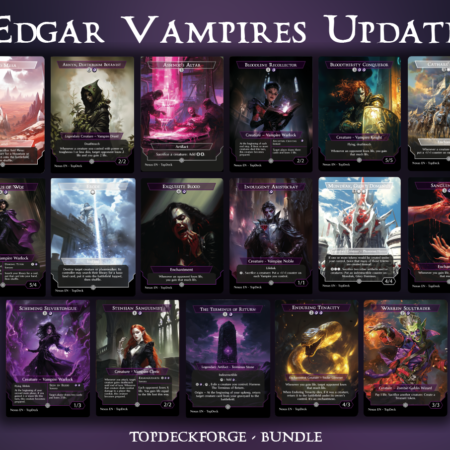 Arid Mesa Arnyn, Deathbloom Botanist Ashnod's Altar Bloodline Recollector Bloodthirsty Conqueror Cathars' Crusade Emeritus of Woe Erode Exquisite Blood Indulgent Aristocrat Mondrak, Glory Dominus Mountain Sanguine Bond Scheming Silvertongue Stensian Sanguinist The Terminus of Return Enduring Tenacity Warren Soultrader Commander mtg proxy deck custom magic card lands token alter full deck list edh cedh