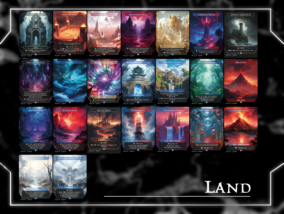 Stella Lee Spellslinger Commander mtg proxy deck custom magic card lands token alter full deck list edh cedh dual land fetch
