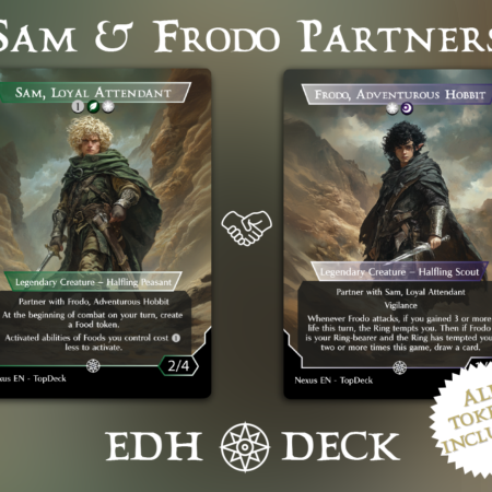 Sam & Frodo Partners Commander mtg proxy deck custom magic card lands token alter full deck list edh cedh dual land fetch