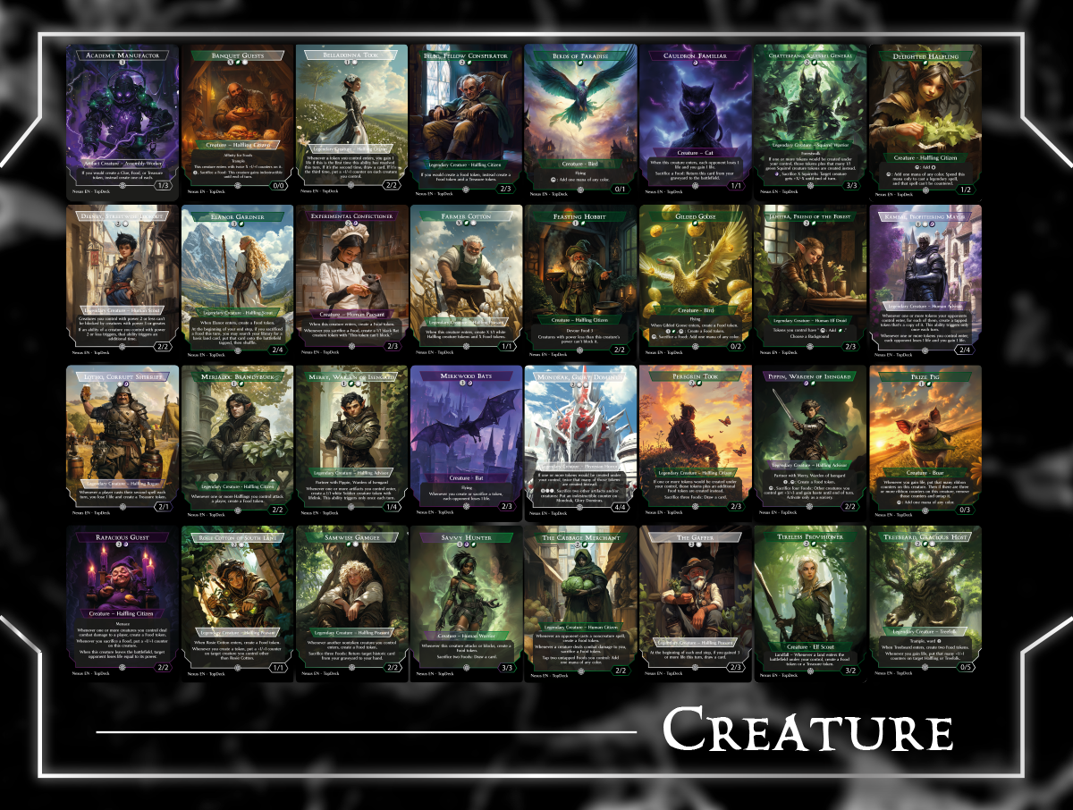 Sam & Frodo Partners Commander mtg proxy deck custom magic card lands token alter full deck list edh cedh dual land fetch