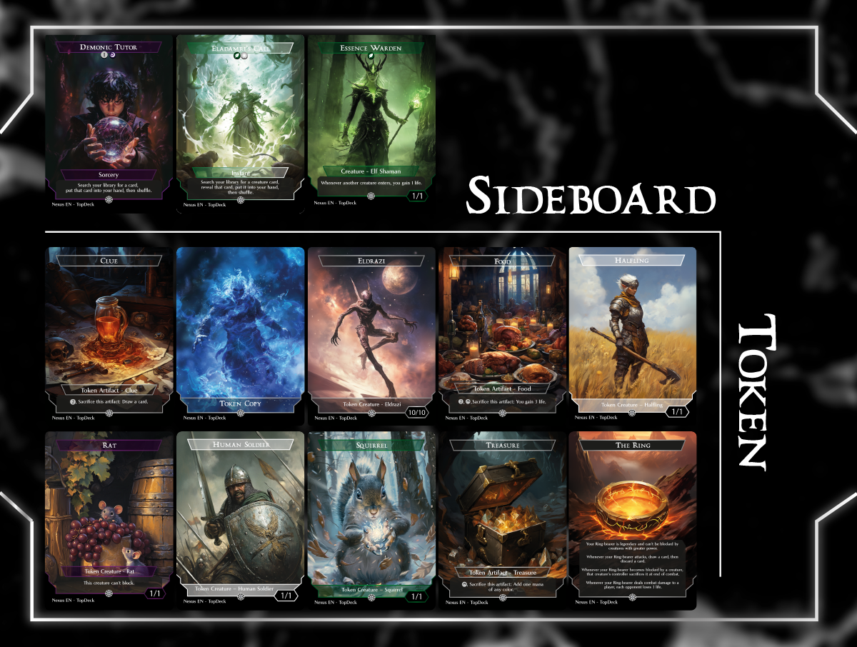 Sam & Frodo Partners Commander mtg proxy deck custom magic card lands token alter full deck list edh cedh dual land fetch