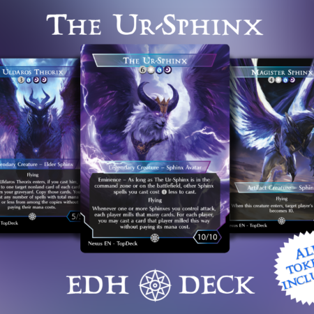 The Ur-Sphinx Commander mtg proxy deck custom magic card lands token alter full deck list edh cedh dual land fetch